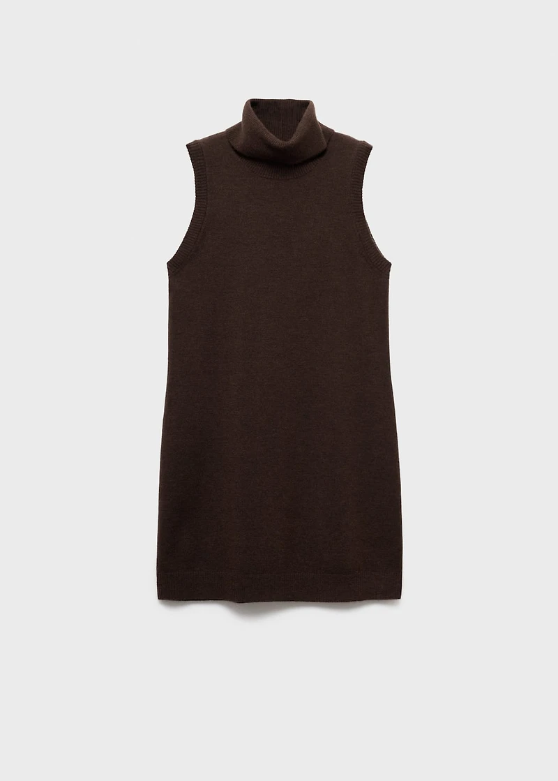 Knitted turtleneck dress