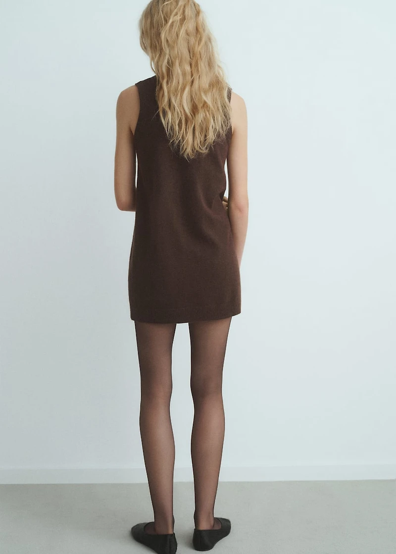 Knitted turtleneck dress