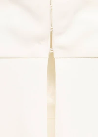 High-neck blouse with asymmetric sleeves