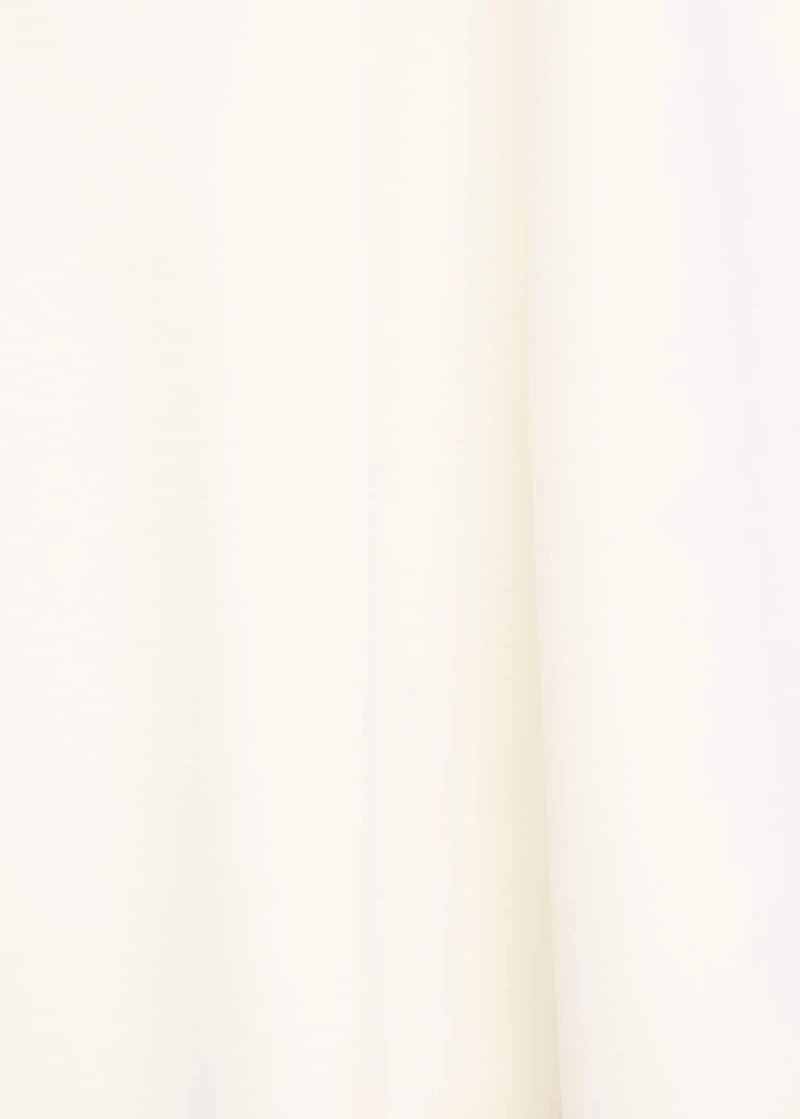 High-neck blouse with asymmetric sleeves