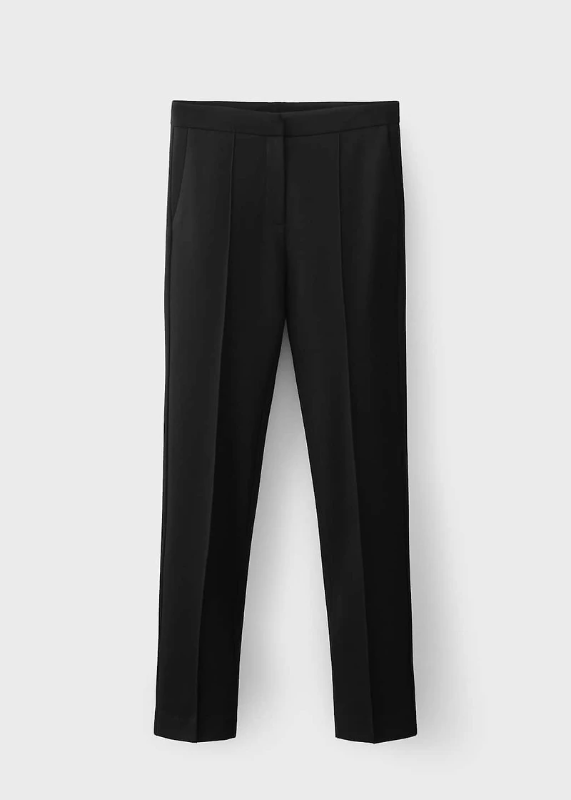 Straight mid-rise pants