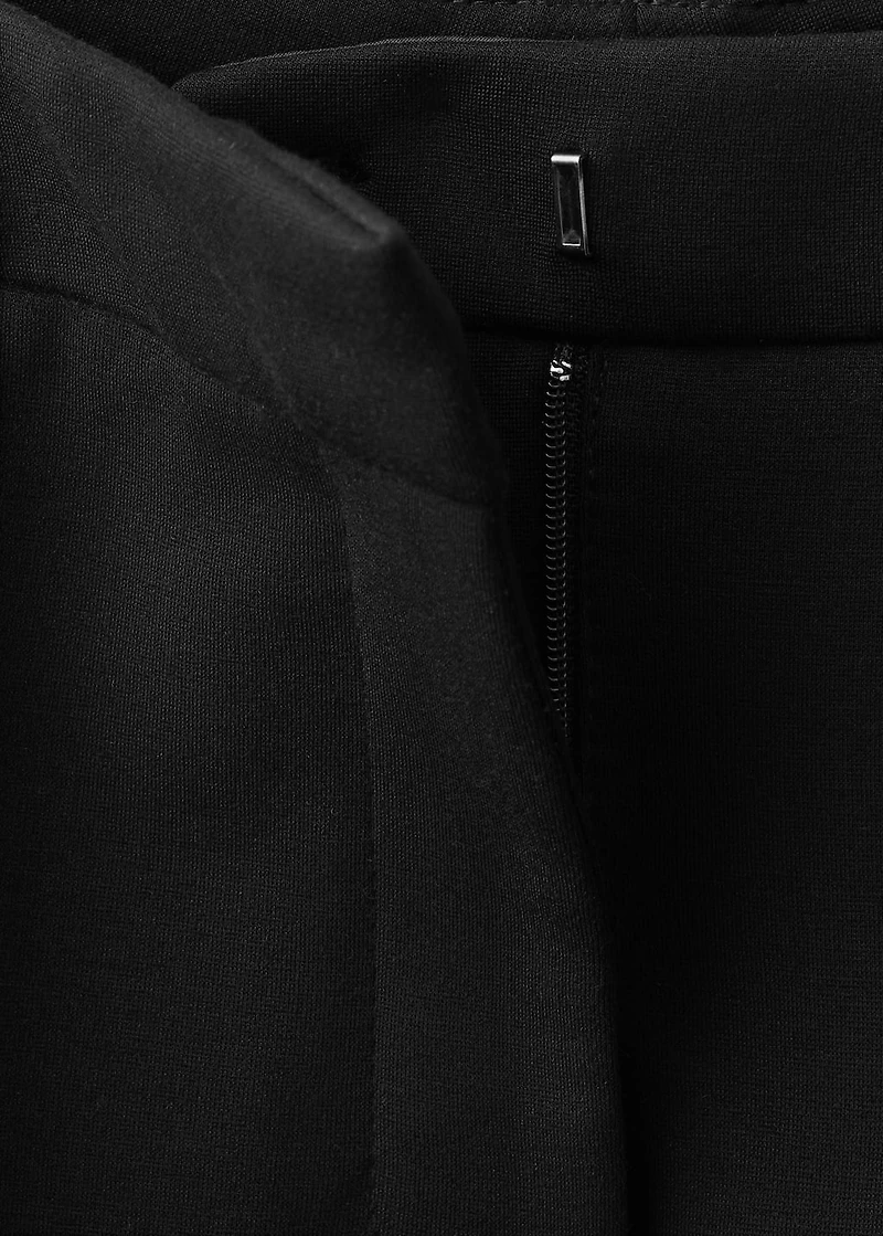 Straight mid-rise pants