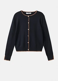 Cardigan with cuff opening