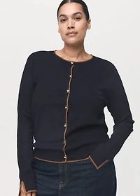 Cardigan with cuff opening