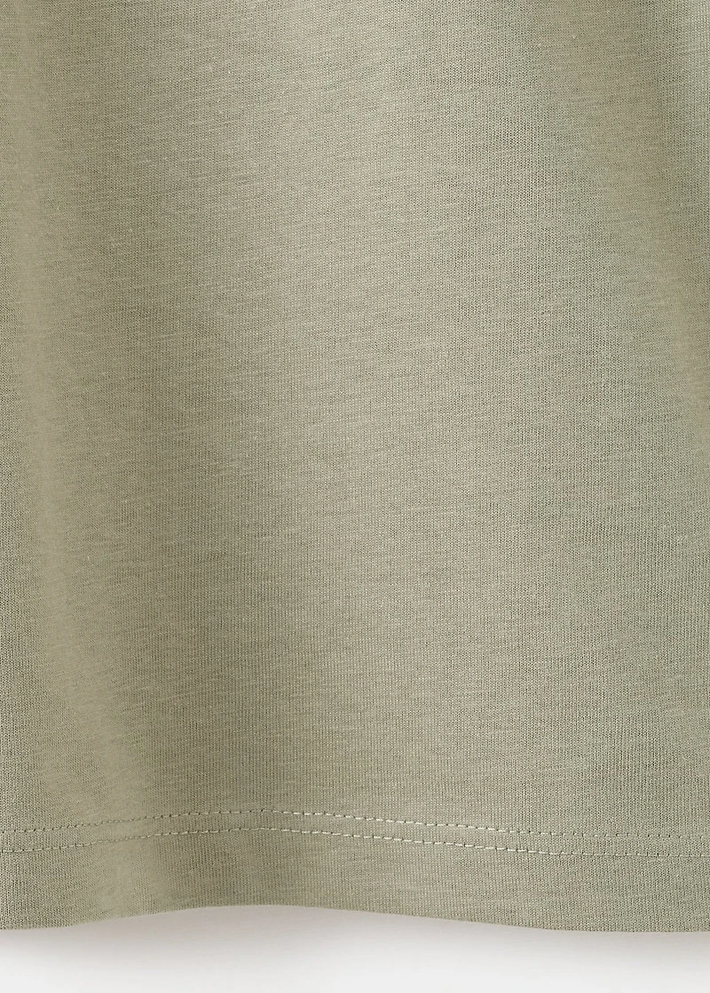 Printed cotton-blend t-shirt