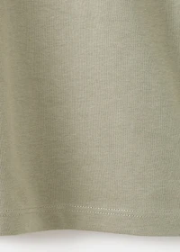 Printed cotton-blend t-shirt