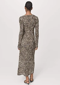 Printed V-neck dress