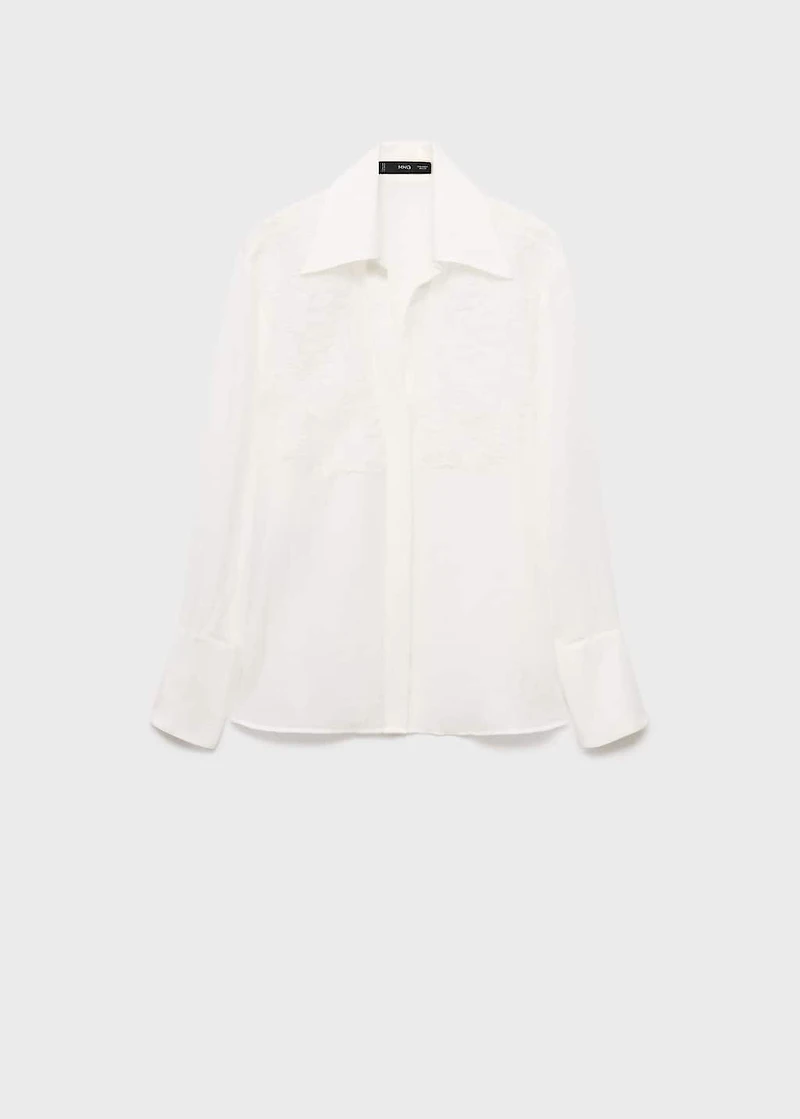 Lyocell shirt with patches