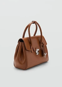 Small city handbag with flap