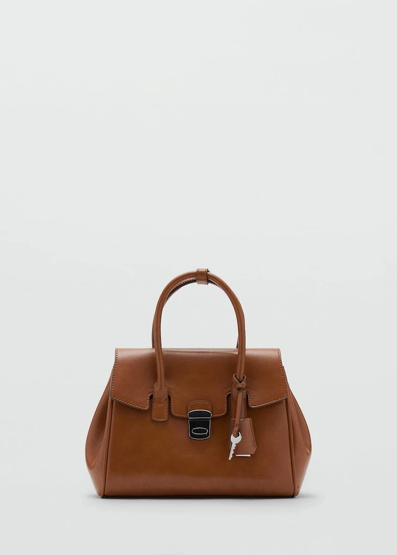 Small city handbag with flap