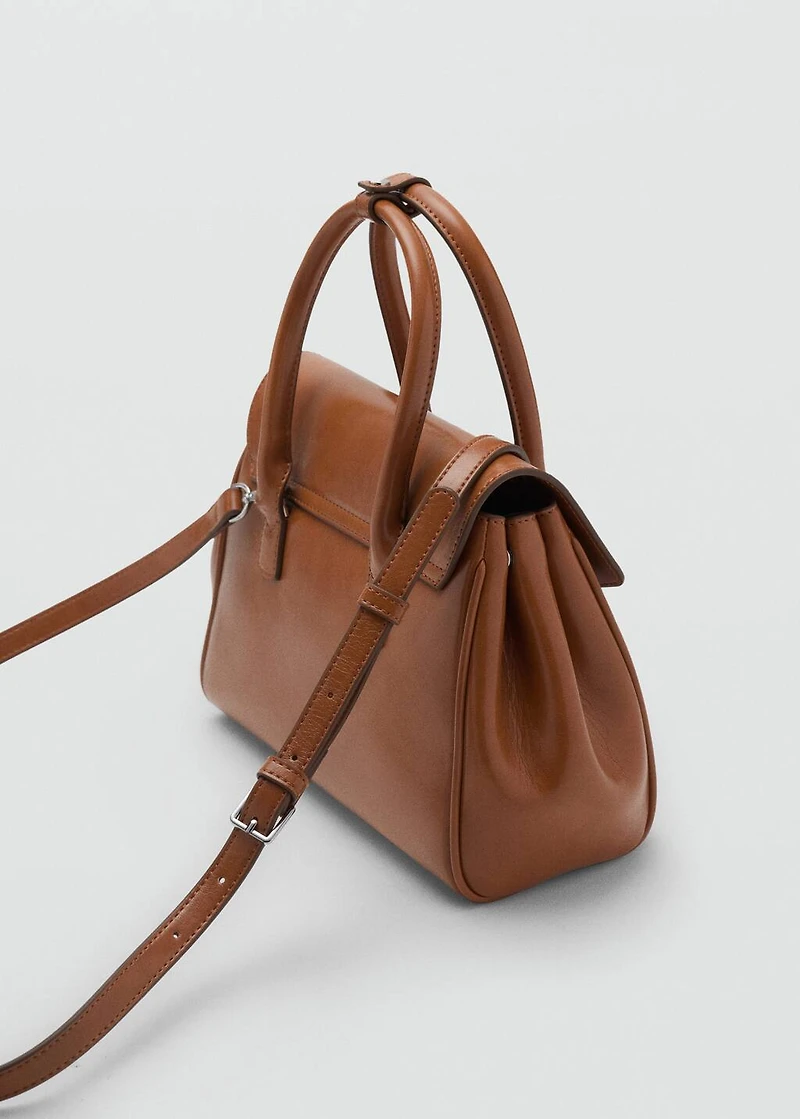 Small city handbag with flap