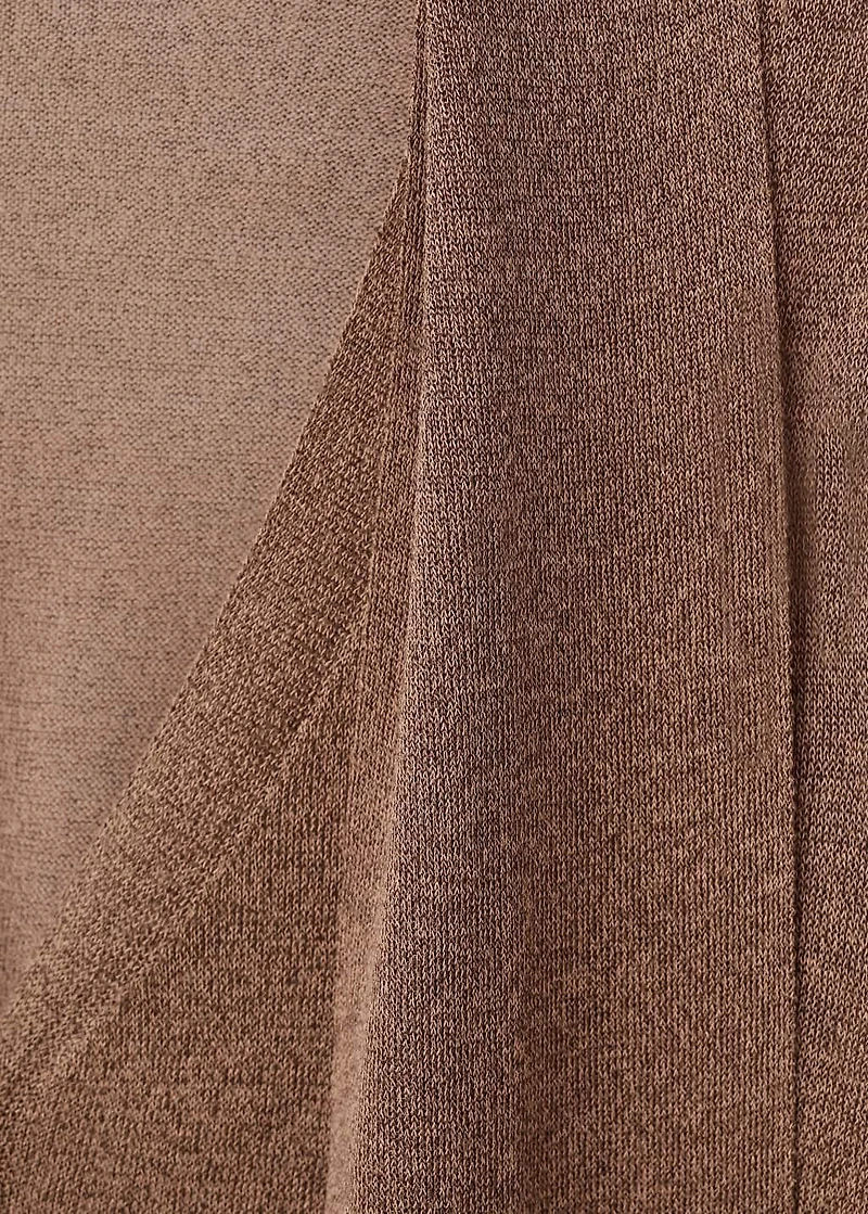 Fine-knit cardigan with foulard