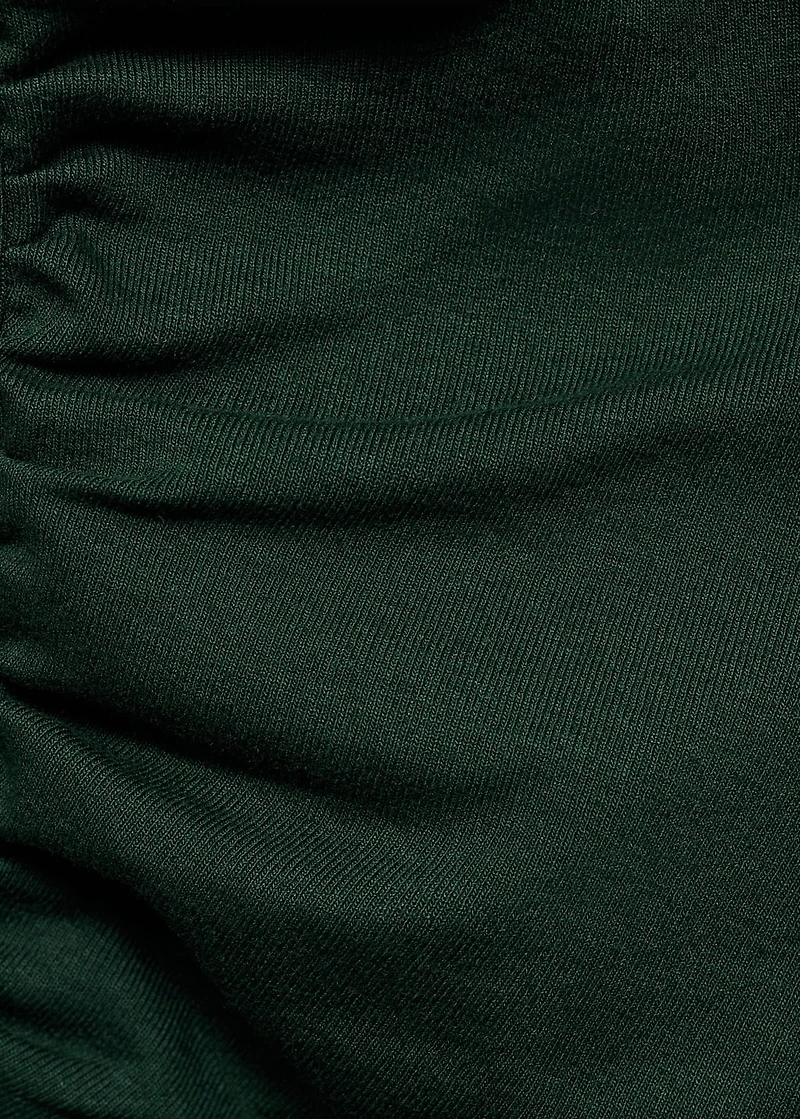Long-sleeved t-shirt with asymmetrical neckline