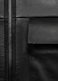 100% leather jacket with pockets