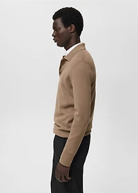 Knitted polo-neck sweater