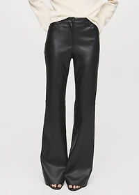 Leather-effect skinny pants