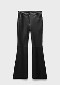 Leather-effect skinny pants
