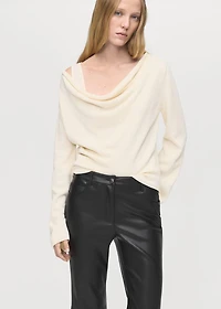 Leather-effect skinny pants