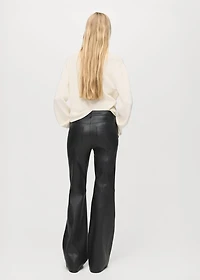 Leather-effect skinny pants