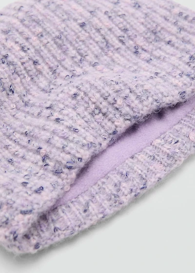 Flecked knit scarf