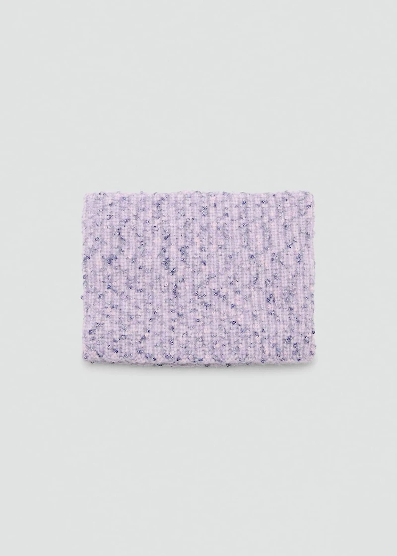 Flecked knit scarf