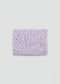 Flecked knit scarf