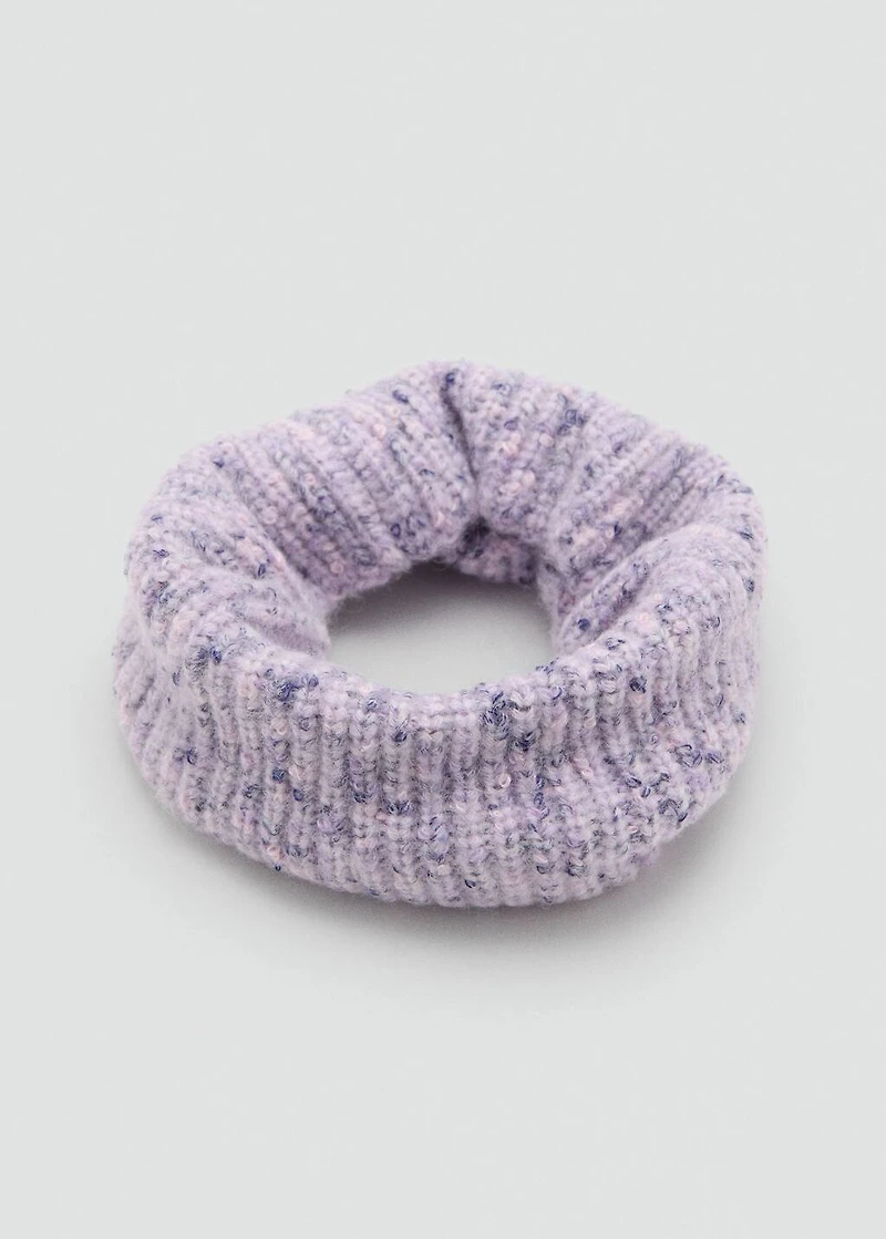 Flecked knit scarf