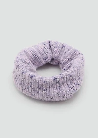 Flecked knit scarf