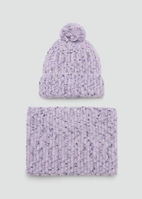 Flecked knit scarf