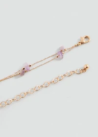 Beaded sun-moon necklace