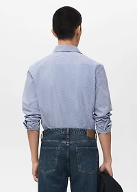 100% cotton striped slim-fit shirt