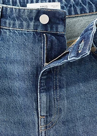 Wide-leg studded jeans