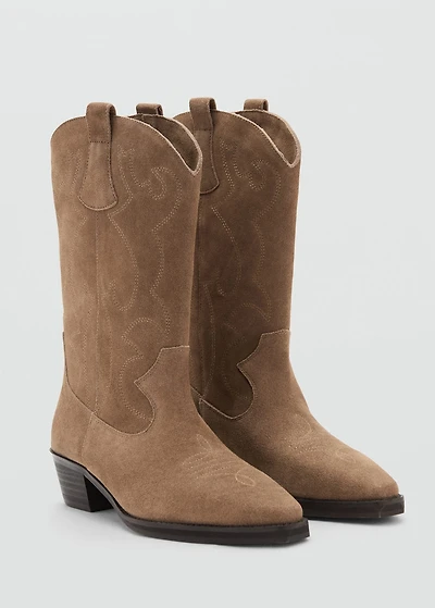 Cowboy leather boots