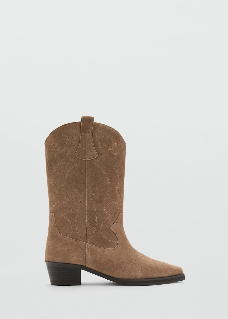 Cowboy leather boots