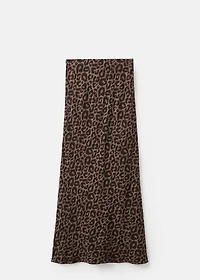 Long leopard-print skirt