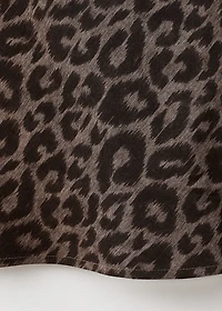 Long leopard-print skirt
