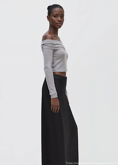 Long leopard-print skirt