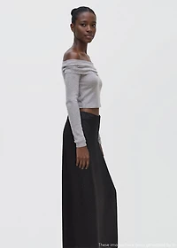 Long leopard-print skirt