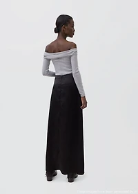 Long leopard-print skirt