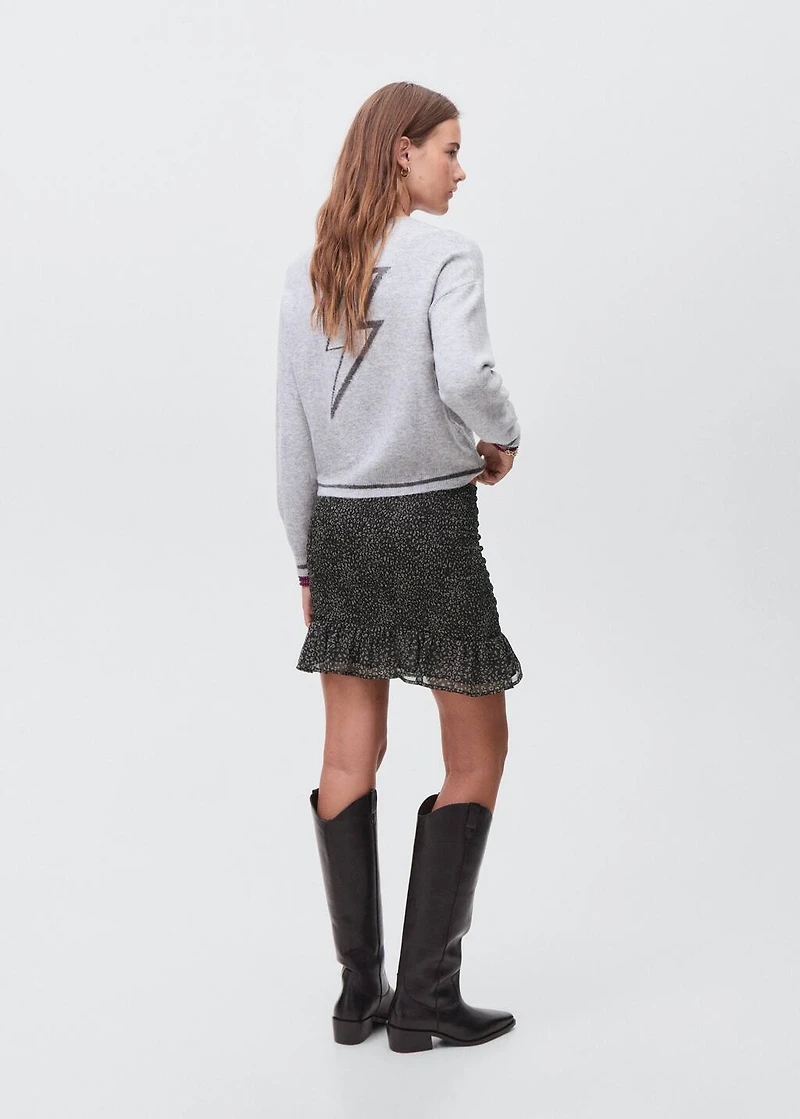 Leopard-print skirt with ruffles