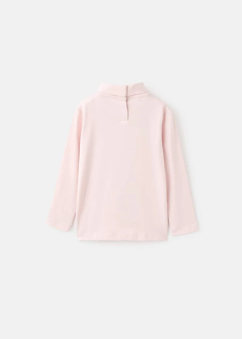 Turtleneck cotton T-shirt