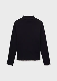 Ribbed high neck t-shirt
