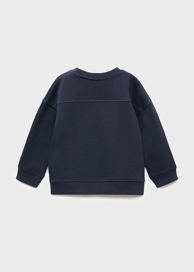 Printed embroidered sweatshirt
