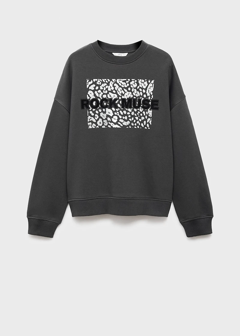 Printed cotton sweatshirt