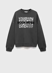 Printed cotton sweatshirt