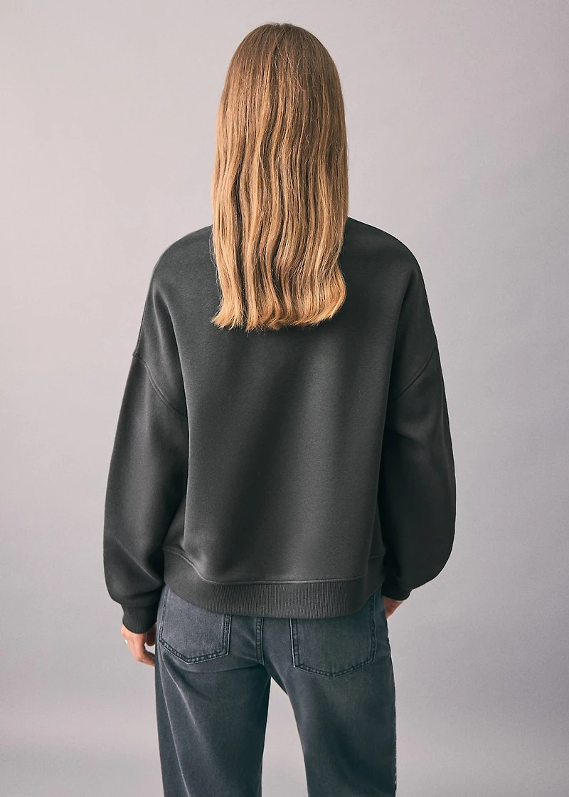 Printed cotton sweatshirt