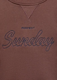 Embroidered cotton sweatshirt