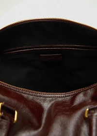 Maxi shiny handbag with straps