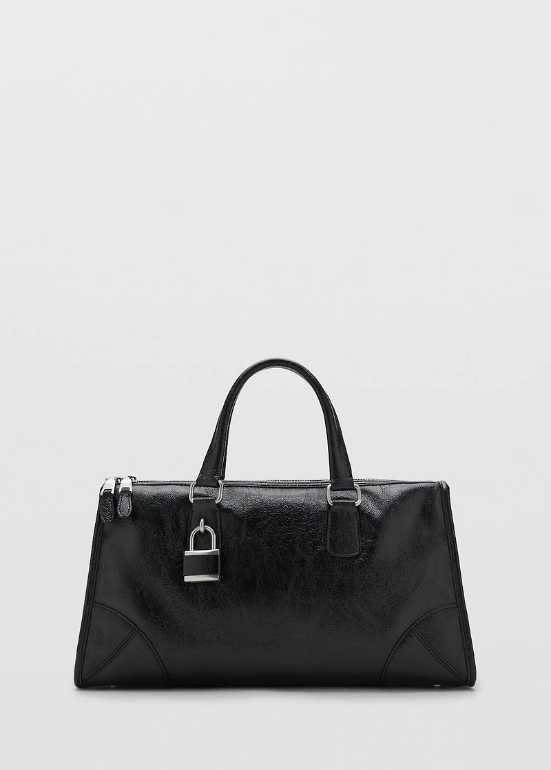 Rectangular handbag with handles