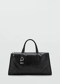 Rectangular handbag with handles
